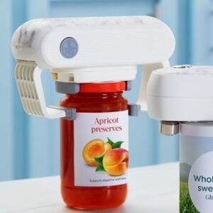 NIB KITCHEN HQ HSN PREPOLOGY BATTERY OPERATED JAR OPENER WHITE